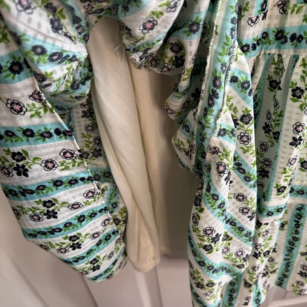 Maison Tara floral lined midi dress size 6 - Picture 7 of 10